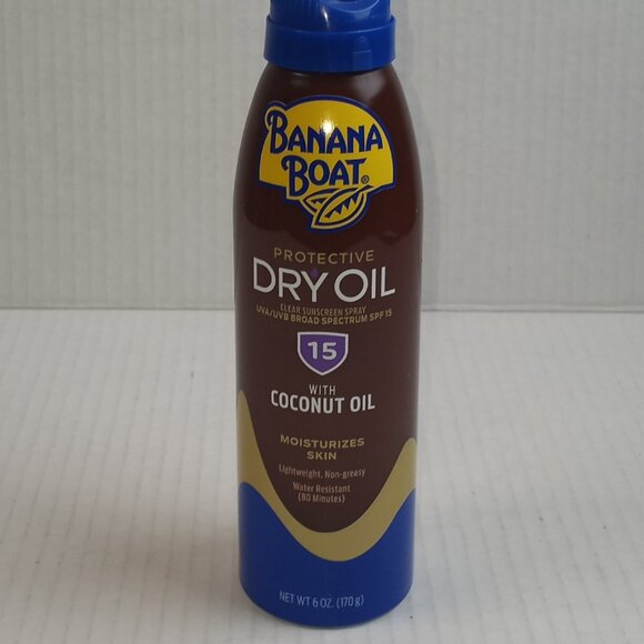 Banana Boat Dry Oil Sunscreen Spray SPF 15 6oz. Exp 6/2026 - Picture 1 of 3